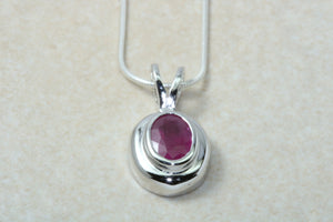 Oval cut Ruby set Necklace
