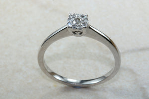 Diamond set Cluster Ring