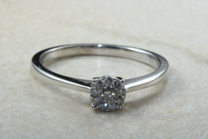 Diamond set Cluster Ring