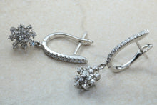 Load image into Gallery viewer, Diamond set Dropper Earrings