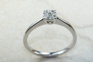 Diamond set Cluster Ring