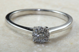 Diamond set Cluster Ring