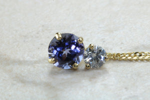 AAA Grade Tanzanite and Diamond Necklace