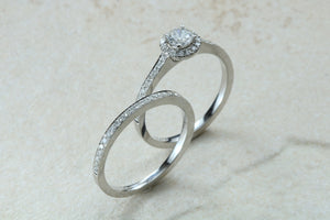 Halo set Diamond Bridal rings