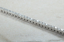 Load image into Gallery viewer, Diamond set tennis bracelet set in 9ct white gold, dainty with over half carats top grade diamonds, perfect gift for all of lifes occasions