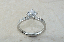 Load image into Gallery viewer, Shoulder set Diamond Engagement Ring