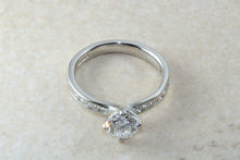 Load image into Gallery viewer, Shoulder set Diamond Engagement Ring