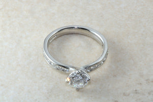 Shoulder set Diamond Engagement Ring