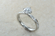 Load image into Gallery viewer, Shoulder set Diamond Engagement Ring