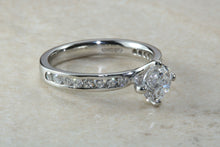 Load image into Gallery viewer, Shoulder set Diamond Engagement Ring