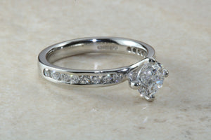 Shoulder set Diamond Engagement Ring