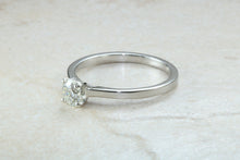 Load image into Gallery viewer, Natural round brilliant cut diamond platinum solitaire, 0.47 carat top grade diamond