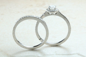 Halo set Diamond Bridal rings