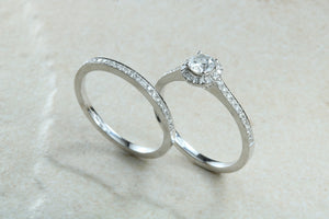 Halo set Diamond Bridal rings