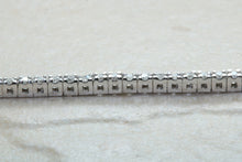 Load image into Gallery viewer, Diamond set tennis bracelet set in 9ct white gold, dainty with over half carats top grade diamonds, perfect gift for all of lifes occasions