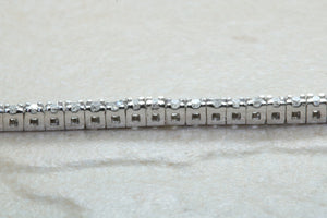 Diamond set tennis bracelet set in 9ct white gold, dainty with over half carats top grade diamonds, perfect gift for all of lifes occasions