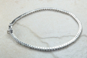 Diamond set tennis bracelet set in 9ct white gold, dainty with over half carats top grade diamonds, perfect gift for all of lifes occasions