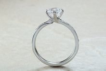 Load image into Gallery viewer, Shoulder set Diamond Engagement Ring