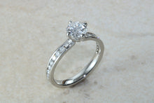 Load image into Gallery viewer, Shoulder set Diamond Engagement Ring