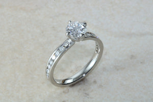 Shoulder set Diamond Engagement Ring