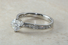 Load image into Gallery viewer, Shoulder set Diamond Engagement Ring