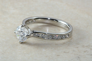 Shoulder set Diamond Engagement Ring