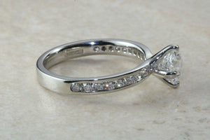 Shoulder set Diamond Engagement Ring