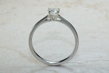 Load image into Gallery viewer, Natural round brilliant cut diamond platinum solitaire, 0.47 carat top grade diamond