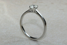 Load image into Gallery viewer, Natural round brilliant cut diamond platinum solitaire, 0.47 carat top grade diamond