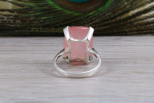 Load image into Gallery viewer, Large 14 carat Pink Chalcedony set White Gold Ring