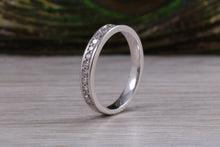 Load image into Gallery viewer, Half Circle Diamond set Platinum Band