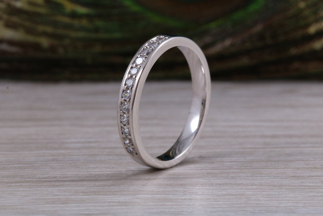 Half Circle Diamond set Platinum Band