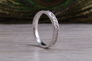 Half Circle Diamond set Platinum Band