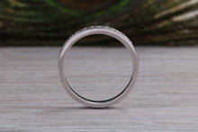 Load image into Gallery viewer, Half Circle Diamond set Platinum Band