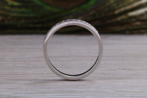 Half Circle Diamond set Platinum Band