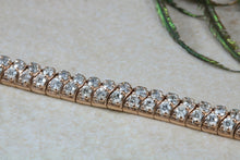 Load image into Gallery viewer, Three carats very unusual Rose Gold Diamond set Bracelet