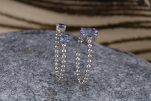 Load image into Gallery viewer, Set of Two Tanzanite Stack Rings in 9ct white gold