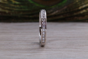 Half Circle Diamond set Platinum Band