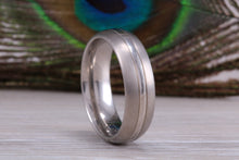 Load image into Gallery viewer, Titanium patterened band, light weight and very durable, choice of widths , perfect as wedding band or fashion ring