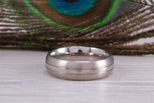 Load image into Gallery viewer, Titanium patterened band, light weight and very durable, choice of widths , perfect as wedding band or fashion ring