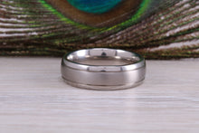 Load image into Gallery viewer, Titanium patterned finish band, light weight and very durable, choice of widths , perfect as wedding band or fashion ring
