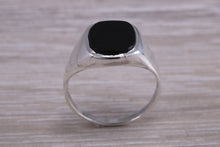 Load image into Gallery viewer, Black Onyx set Sterling Silver Signet Ring