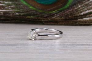 Simple and Elegant Diamond set 18ct White Gold Solitaire