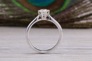 Simple and Elegant Diamond set 18ct White Gold Solitaire