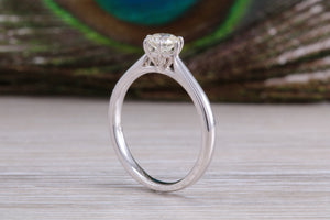 Simple and Elegant Diamond set 18ct White Gold Solitaire