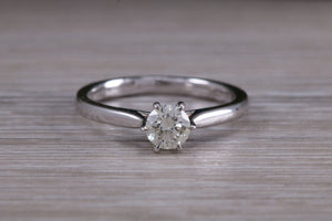 Simple and Elegant Diamond set 18ct White Gold Solitaire