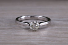 Load image into Gallery viewer, Simple and Elegant Diamond set 18ct White Gold Solitaire