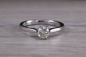 Simple and Elegant Diamond set 18ct White Gold Solitaire