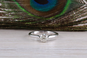 Simple and Elegant Diamond set 18ct White Gold Solitaire