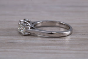 One carat Princess cut Diamond Trilogy Ring